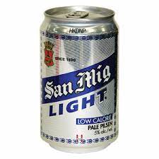 San Miguel lights beer in Can 330ml